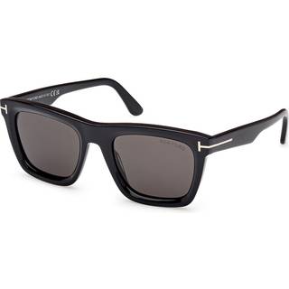 TOM FORD Mand FT1207 LELIO 01A Solbriller Acetat Sort Røg Firkantet Normal