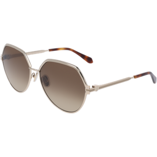 Ferragamo Kvinde SF325S 745 Solbriller Metal Guld Normal