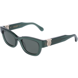 Ferragamo Kvinde SF2067S 317 Solbriller Acetat Grøn Firkantet Normal