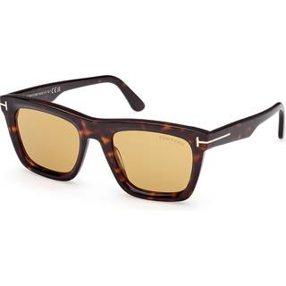 TOM FORD Mand FT1207 LELIO 52E Solbriller Acetat Havana Giallo Firkantet Normal