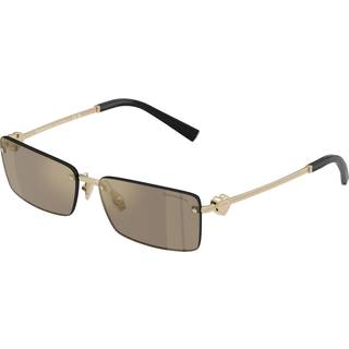 Tiffany Unisex TF3108B 60215A Solbriller Metal Guld Brun Firkantet Spejlet