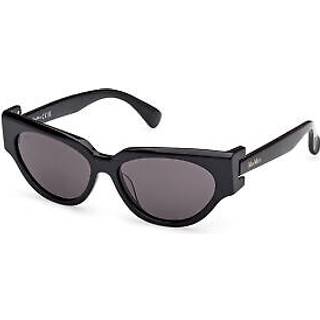 Max Mara Kvinde MM0139 CLIP-1 01A Solbriller Acetat Sort Røg Cat Eye Normal