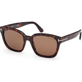 TOM FORD Kvinde FT1216 HAYLAY 52H Solbriller Acetat Havana Marrone Firkantet Polariseret