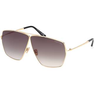 TOM FORD Kvinde FT1185 STELLA 30B Solbriller Metal Guld Røg Firkantet Normal