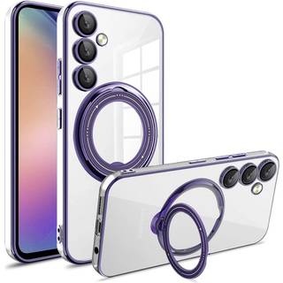 EIDERWOOD Fleksibelt Plastik Cover m. Kickstand - Samsung Galaxy A16 (4G/5G) - MagSafe Kompatibel - Gennemsigtig/Lilla