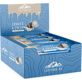 12 x Latitude 65 Protein Bar 45 g Cookies & Cream
