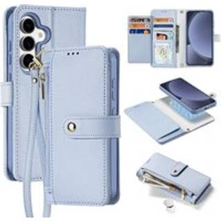 Samsung Galaxy S25 Dux Ducis Lawa Wallet læderetui m. magnetisk cover - babyblå