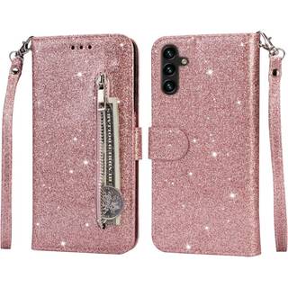 Samsung Galaxy S25 - EIDERWOOD - Glimmer Flip Cover m. Lynlåslomme & Ståfunktion - Lyserød