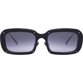 AMEN Kvinde Andy A06S0206 Outlet solbriller Acetat Sort Grå Rund Skygge