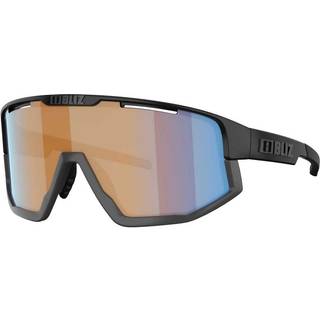 Bliz Fusion Small (25) cykelbriller coral/orange mirror blue lens mat sort