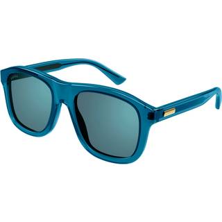 Gucci Mand GG1316S 005 Solbriller Acetat Blå Blå Pilot Normal Flash