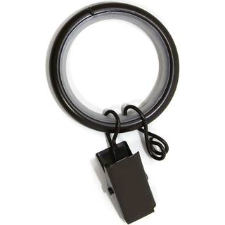 Urbanest 1,25 """" Stille glat gardingardinstangringe til 1 """" Rod med klip Eyelets og Nylon-indsatser 8 stykker olie-rubbed bronze