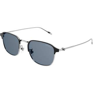 Montblanc Mand Montblanc MB0189S 006 Solbriller Metal Sølv Blå Firkantet Normal