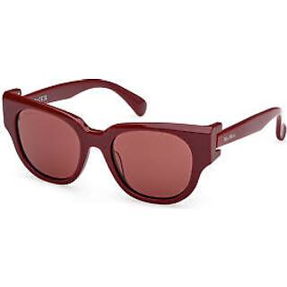 Max Mara Kvinde MM0138 CLIP 69S Solbriller Acetat Bordeaux Bordeaux Rund Normal