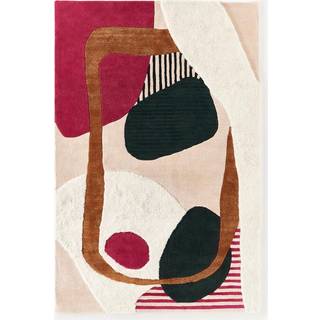 Håndtuftet uldtæppe Rosco med høj-lav struktur