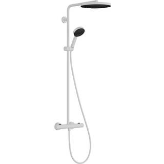 hansgrohe Pulsify S Puro Showerpipe 260 1jet EcoSmart med 3jet håndbruser, mat hvid