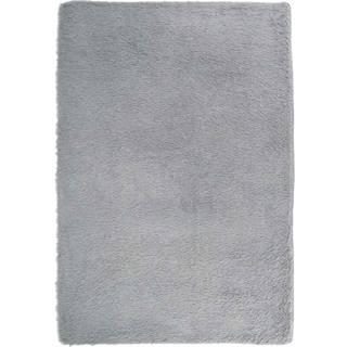 shaggy gulvtæppe NAVARRA 120x170 cm høje luv polyester sølvgrå