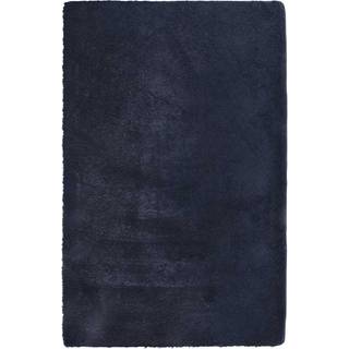 Shaggy Gulvtæppe Navarra 160X230Cm Høje Luv Polyester Marineblå - Rektangulær / 130 x 200 cm