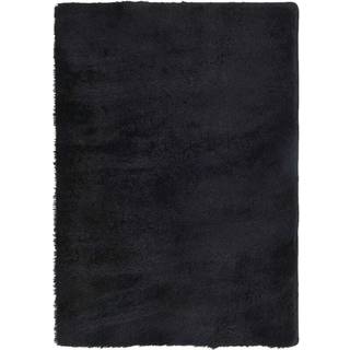 shaggy gulvtæppe NAVARRA 120x170 cm høje luv polyester sort