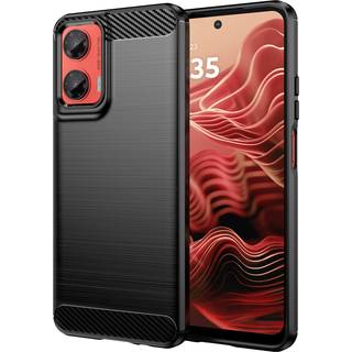 EIDERWOOD Motorola Moto G35 5G Cover m. Carbon Fiber Texture - Sort