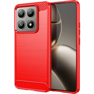 EIDERWOOD Xiaomi 14t/14T Pro Cover - Carbon Fiber Texture - Rød