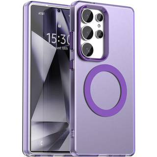 EIDERWOOD Samsung Galaxy S25 Ultra Hybrid Plast Mobil Cover - MagSafe Kompatibel - Gennemsigtig / Lilla