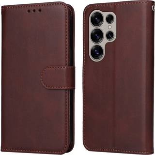Samsung Galaxy S25 Ultra - EIDERWOOD Vegansk Læder Flip Cover - Brun