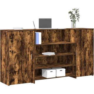 Receptionsskranke Konstrueret Træ - Røget eg / 200 x 50 x 103.5 cm