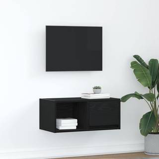 Tv-Bord 60X31X25,5 Cm Konstrueret Træ - 1 / 60 cm / Sort eg