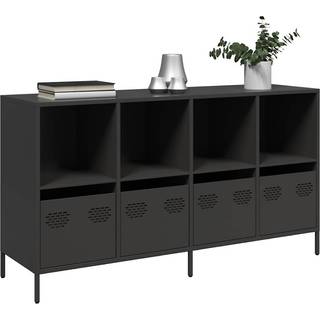 skænk 135x39x73,5 cm koldvalset stål sort