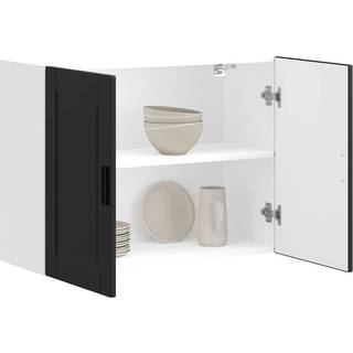 Køkkenvægskab Porto Konstrueret Træ Sort