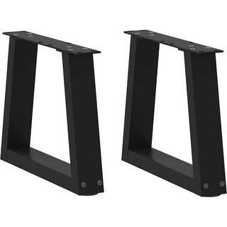 Sofabordben V-Formede Stål Sort - 2 / 30 x (30-31.3) cm