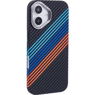 iPhone 16 - EIDERWOOD Mønstret Carbon Cover - MagSafe Kompatibel - Colorful Stripes