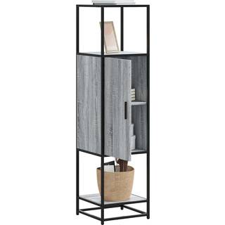 skab 35,5x35x139 cm konstrueret træ grå sonoma-eg og metal