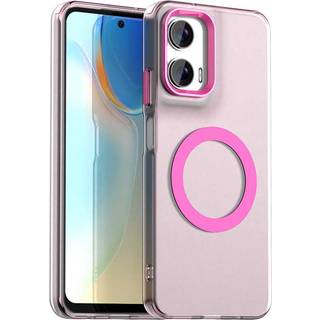 EIDERWOOD Motorola Moto G35 5G Hybrid Plast Mobil Cover - MagSafe Kompatibel - Gennemsigtig / Lyserød
