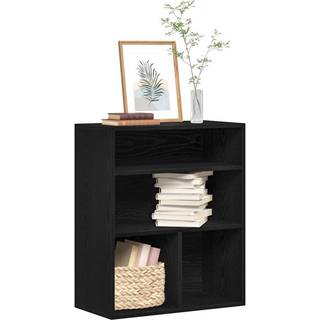 Bogreol Konstrueret Træ Antikt Trælook - Sort / 60 x 30 x 71.5 cm