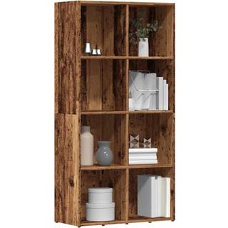 Bogreol/Tv-Bord Konstrueret Træ - Gammelt træ / 66 x 30 x 130 cm