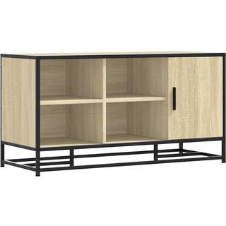 Skobænk 100X40X53,5 Cm Konstrueret Træ Metal Etræsfarve - Sonoma-eg