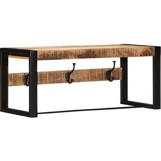 Knagerække 80X35X35 Cm - Massivt ru mangotræ