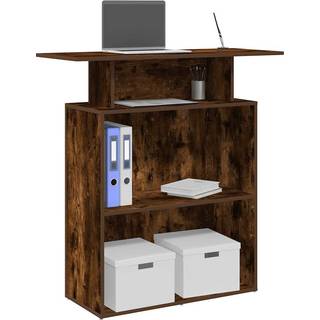 Receptionsskranke 100x40x104 Cm Konstrueret Træ - Røget eg