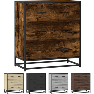 Skab 68X35X76 Cm Konstrueret Træ Og Metal Etræsfarve - Røget eg