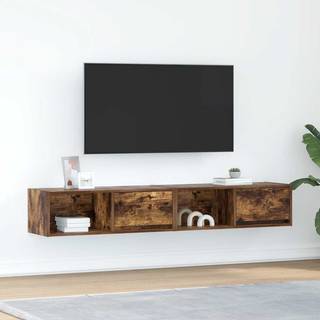 Tv-Bord 60X31X25,5 Cm Konstrueret Træ - 2 / 80 cm / Røget eg