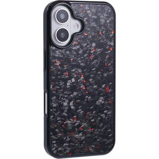 EIDERWOOD iPhone 16 Carbon Cover m. Skridsikker Kant - MagSafe Kompatibelt - Rød
