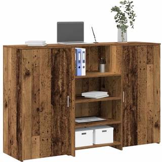 Receptionsskranke 135x50x103,5 Cm Og 155x50x103,5 Cm Konstrueret Træ - Gammelt træ / 155 x 50 x 103.5 cm