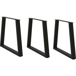 Sofabordben V-Formede Stål Sort - 3 / 80 x (72-73.3) cm