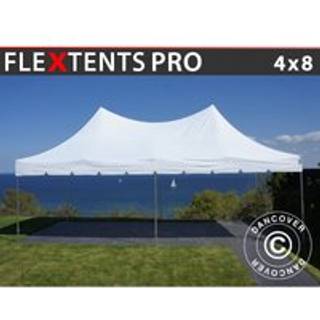 Foldetelt FleXtents Easy up pavillon PRO Peak Pagoda 4x8m Hvid