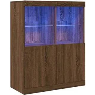 Skænk 81X37X100 Cm Konstrueret Træ - Brun eg