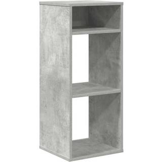 Bogreol Konstrueret Træ Antikt Trælook - Betongrå / 34 x 31 x 80 cm