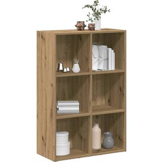 bogreol/skænk 66x30x98 cm konstrueret træ egetræ