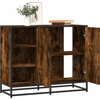 skænk 92x35x76 cm konstrueret træ røget egetræsfarve